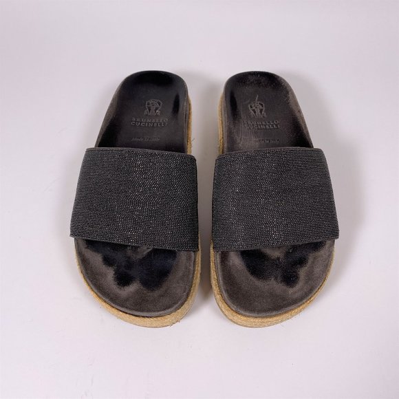 BRUNELLO CUCINELLI Precious Slides in Espadrille